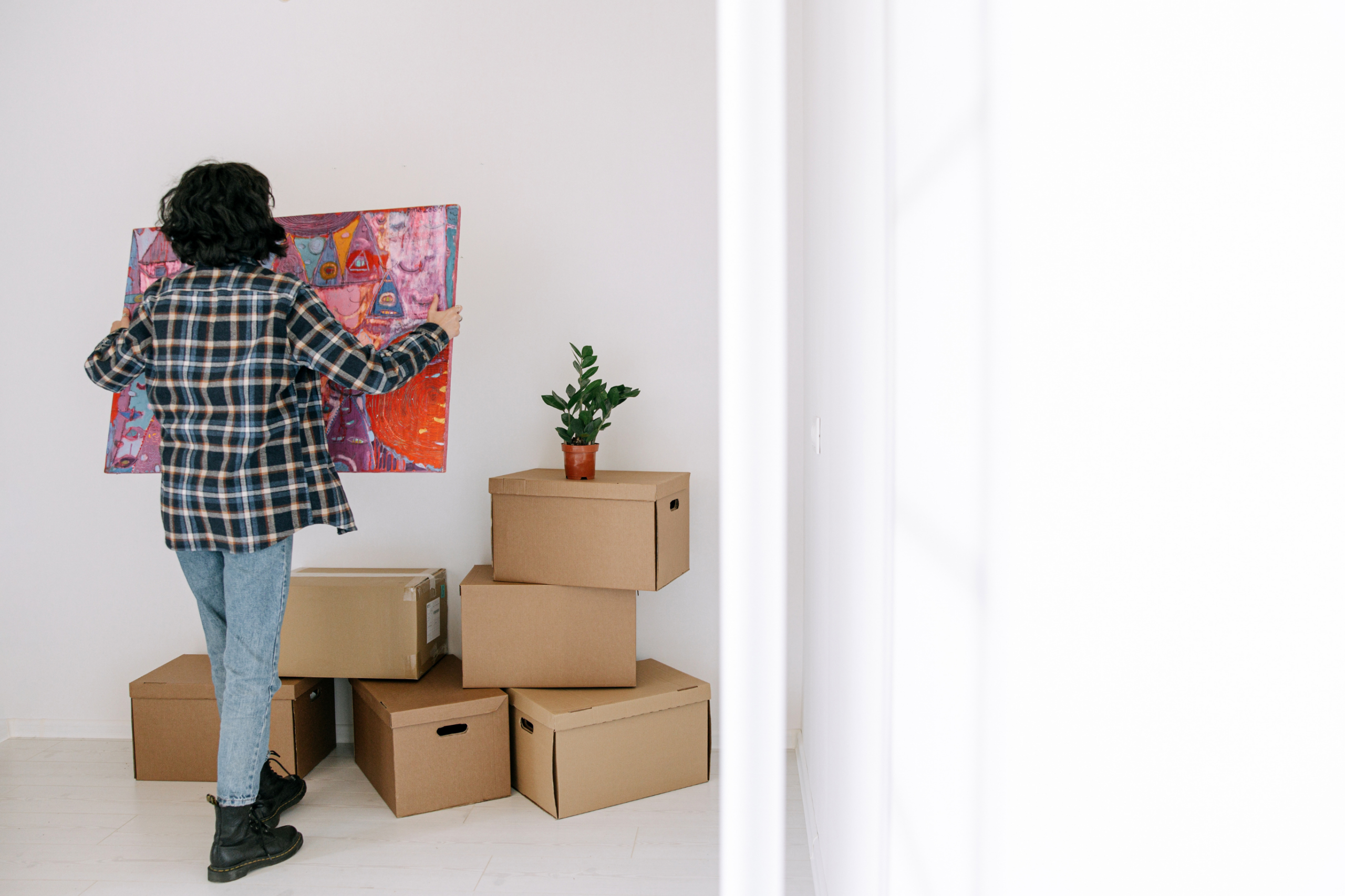 Sorted belongings ready for downsizing move, decluttering before moving Liverpool